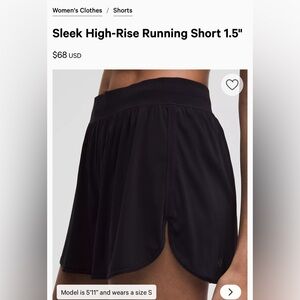 lululemon athletica Black High-Rise Running Shorts